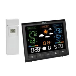 TFA-Dostmann 35.1171.01 Digitale Wetterstation Schwarz LED Akku