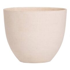 Pottery Pots Coral S Drinnen/Draußen Topfpflanzer Freistehend Sandstein Natürlich/Natur, Weiß