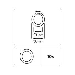 Gardinia Home Decor 3549 Vorhangstange Ring für Vorhangklammer