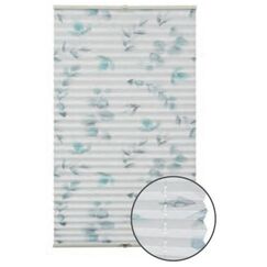 Gardinia Home Decor Branch Manuell Fest Plissee-Rollo Blau, Mehrfarbig, Weiß