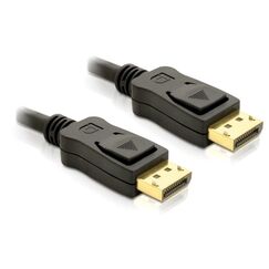 DeLOCK Cable Displayport 3m male - male Gold Schwarz
