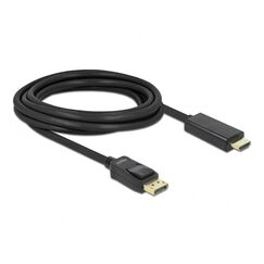 DeLOCK 82435 Videokabel-Adapter 3 m HDMI Displayport Schwarz