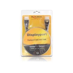 DeLOCK 82770 DisplayPort-Kabel 1 m Schwarz, Braun