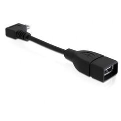 DeLOCK 83104 USB Kabel USB 2.0 0,11 m Micro-USB B USB A 0,48 Gbit/s Schwarz