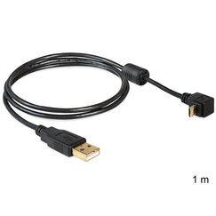 DeLOCK USB2.0 1m USB Kabel USB A Micro-USB B 0,48 Gbit/s Schwarz