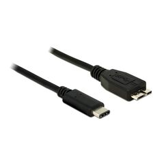 DeLOCK 1m USB 3.1 USB Kabel USB 3.2 Gen 2 (3.1 Gen 2) USB C Micro-USB B 10 Gbit/s Schwarz