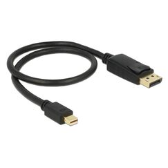 DeLOCK Mini Displayport/Displayport, 0.5 m 0,5 m Schwarz