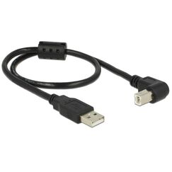 DeLOCK 0.5m, USB 2.0-A / USB 2.0-B USB Kabel 0,5 m USB A USB B 0,48 Gbit/s Schwarz