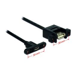 DeLOCK USB 2.0 Micro-B/A, 0.25m USB Kabel 0,25 m Micro-USB B USB A 0,48 Gbit/s Schwarz