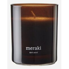 Meraki Home 366650303 Wachskerze Zylinder Holz Bernstein 1 Stück(e)