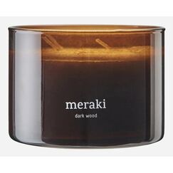 Meraki Home 366650305 Wachskerze Zylinder Holz Bernstein 1 Stück(e)