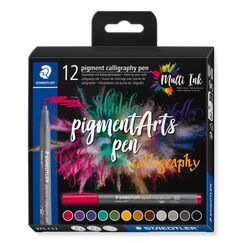 Staedtler Pigment Arts Brush Pen Calligraphy Filzstift Fein Mehrfarbig 12 Stück(e)