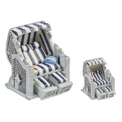 HobbyFun Strandkorb blau-weiss