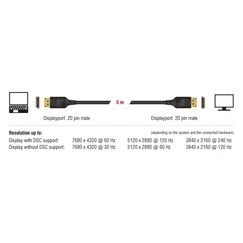DeLOCK 85658 DisplayPort-Kabel 1 m Schwarz, Farbe: Schwarz, Länge: 1 m
