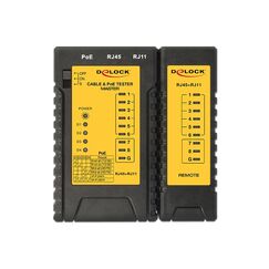 DeLOCK 86107 Netzwerkkabel-Tester Schwarz, Gelb