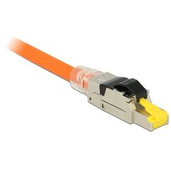 DeLOCK 86285 Drahtverbinder RJ45 Schwarz, Silber, Transparent, Gelb