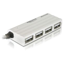 DeLOCK USB 2.0 external 4-port HUB 480 Mbit/s Weiß