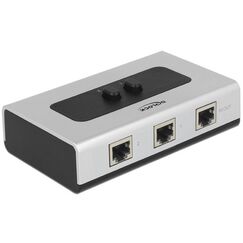 DeLOCK 87673 Schnittstellen-Hub 1000 Mbit/s Schwarz, Grau