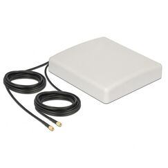 DeLOCK 89890 Netzwerk-Antenne Richtantenne SMA 8 dBi, Farbe: Weiß, Länge: 5 m