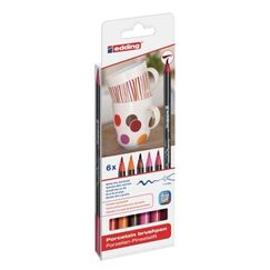 Edding 4200 Anthrazit, Bordeaux, Orange, Pink, Rot 6 Stück(e)