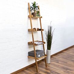 Relaxdays 10019169 Regal Modulares Regal Wandverteiler Bambus Braun
