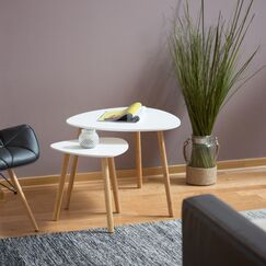 Relaxdays 4052025209889 Beistelltisch Ovale Form 3 Bein(e)
