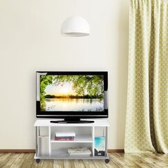 Relaxdays 4052025218652 TV-Halterung Weiß