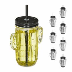Relaxdays 10039776 Schwarz, Transparent 8 Stück(e) 500 ml