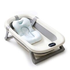 Relaxdays Faltbare Babybadewanne mit Kissen
