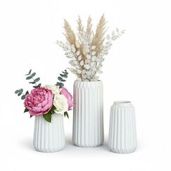 Relaxdays 10051840_49 Vase andere Keramik Weiß