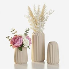 Relaxdays 10051840_127 Vase andere Keramik Beige