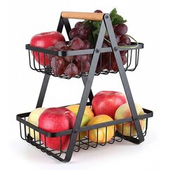 Relaxdays Obst Etagere 2 Etagen