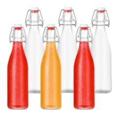 Relaxdays 10051252_8054 500 ml Glas Transparent 6 Stück(e) Klappdeckel