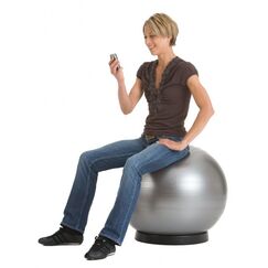 TOGU Sitzball ABS Gymnastikball 45 cm Silber Volle Größe