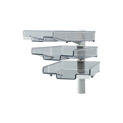 Hansa 41-5033.002 Regal Eckregal Hängende Halterung Grau, Transparent