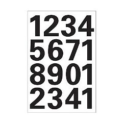 HERMA Numbers 25mm 0-9 weatherproof film black 1 sheet Selbstklebendes Symbol