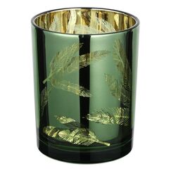 EGLO LUKUT Kerzenständer Glas Gold, Grün