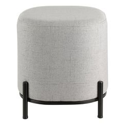 EGLO MASHIKE Fußschemel Metall, Polyester Schwarz, Grau