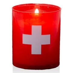 Balthasar 430030.001 Wachskerze Rund Rot, Weiß 4 Stück(e)