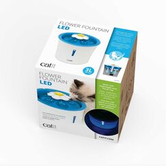 Catit Flower Fountain Futter-/Wasserspender für Hunde/Katzen Kunststoff Blau, Weiß Katze Automatische Haustiertränke