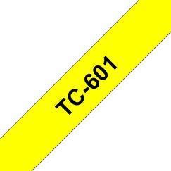 Brother TC-601 Etiketten erstellendes Band Schwarz auf gelb
