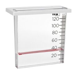 TFA-Dostmann 47.1014 Regenmesser 12 cm Transparent, Weiß