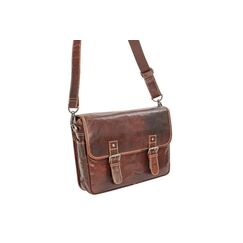 Alpenleder Reporter Schultertasche Braun