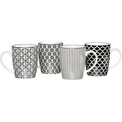 Ritzenhoff & Breker Takeo Tasse Schwarz, Weiß Universal 4 Stück(e)