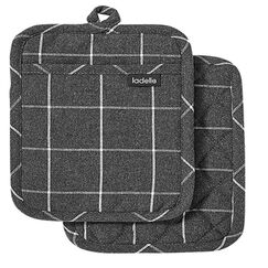 Ladelle 48744 Topfuntersetzer / Topflappen 2 Stück(e) Grau, Weiß Baumwolle, Polyester