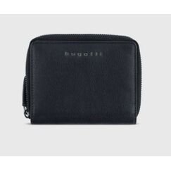 Bugatti cases 49101001 Geldbörse, Kartenetui/Reisedokumentenhülle Briefttasche Schwarz Leder