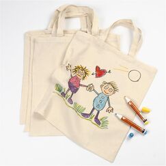 Creativ Company 49905 Einkaufstasche Cremefarben Stoffbeutel