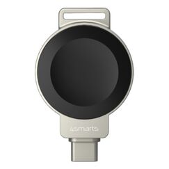 4smarts 541478 Ladegerät für Mobilgeräte Smartwatch Schwarz, Silber USB Kabelloses Aufladen Drinnen, Draußen