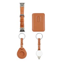 4smarts 541480 Intelligentes tragbares Accessoire Set Farbe Cognac Kunstleder (PU), Farbe: Farbe Cognac