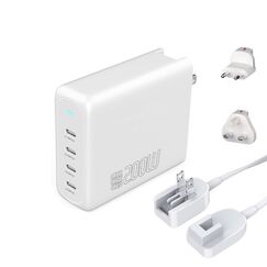 4smarts 545200 Ladegerät für Mobilgeräte Laptop, Tragbare Spielekonsole, Smartphone, Smartwatch, Tablets, Universal Weiß AC Schnellladung Drinnen